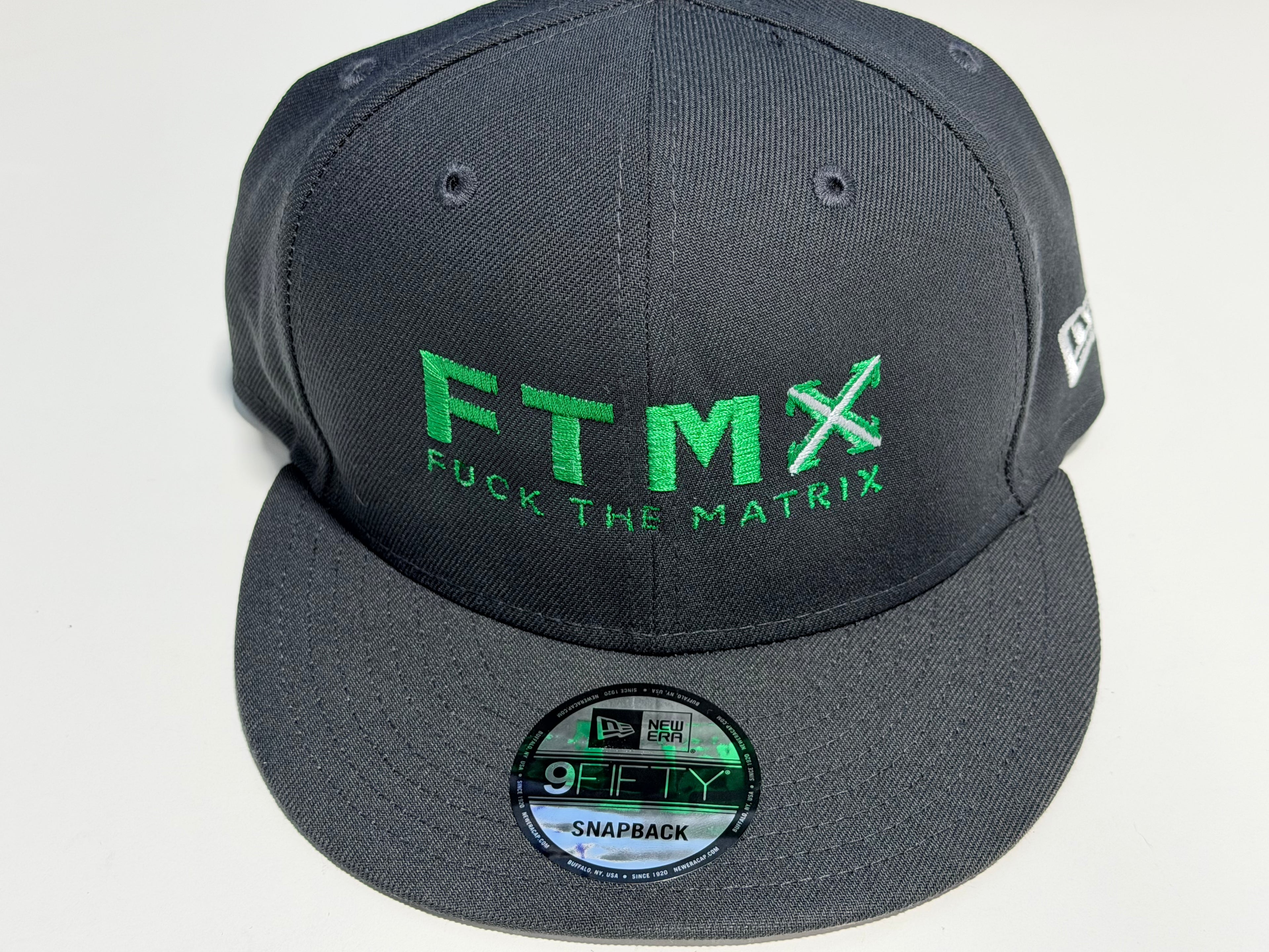 Gray 9 Fifty Snapback Cap FTMX Full Logo